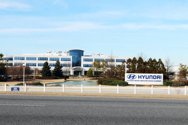 Hyundai factory in Montgomery, Alabama stock photo