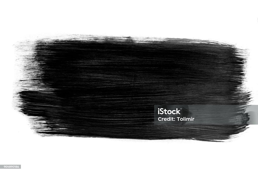 Dark color paint with brush stroke Dark color paint with brush stroke isolated on white background Paintbrush Stock Photo