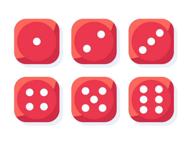 Network says vector Craps. Red dice vector illustration dice stock illustrations