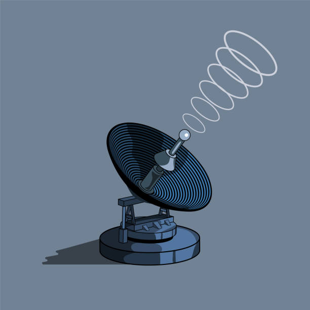 Satellite Dish ,Communications Tower,Antenna vector art illustration