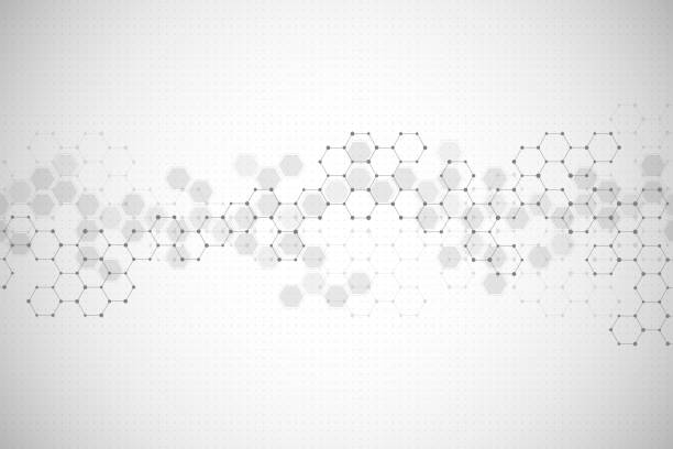 ilustrações, clipart, desenhos animados e ícones de abstrato base hexagonal. conceito de médico, científico ou tecnológico. geométricos gráficos poligonais. ilustração vetorial - molecule molecular structure science connection