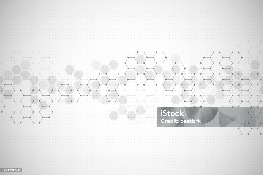 Abstract hexagonal background. Medical, scientific or technological concept. Geometric polygonal graphics. vector illustration Abstract Backgrounds stock vector