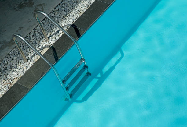 istock Grab bars ladder in swimming pool 904905814