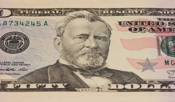 istock Ulysses Grant portrait on 50 dollar note. 904908874