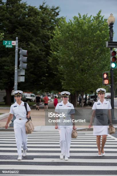Us Naval Academy Midshipmen In Washington Dc Stock Photo - Download Image Now - US Navy, Sailor, US Naval Academy