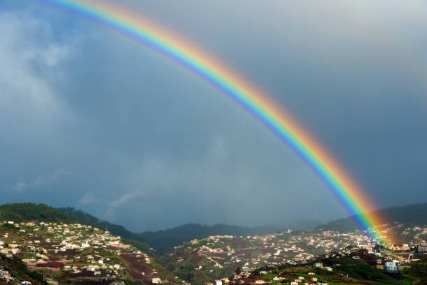 istock Rainbow in Madeira landscape - Camara de Lobos area 904928594