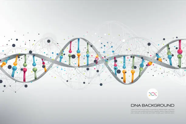 Vector illustration of DNA Abstract Background