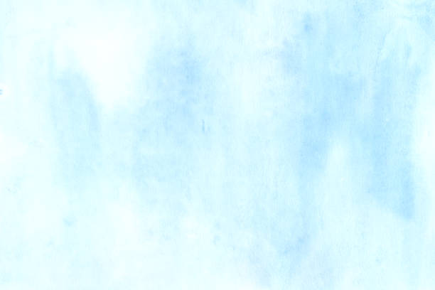 istock Light blue watercolor background. Hand drawn design template. 904940116