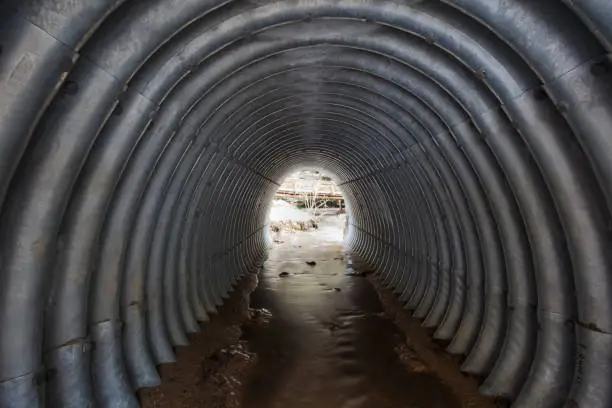 Photo of water tube under the road