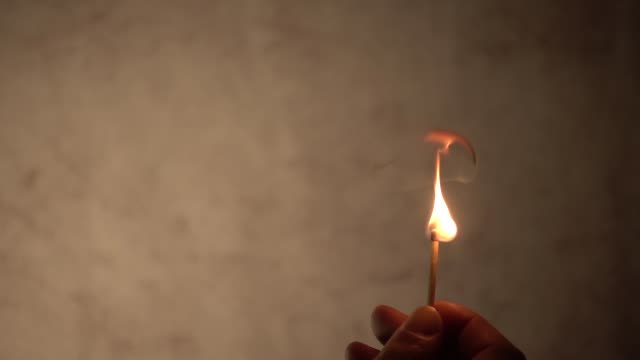 Slow motion sparkler burning