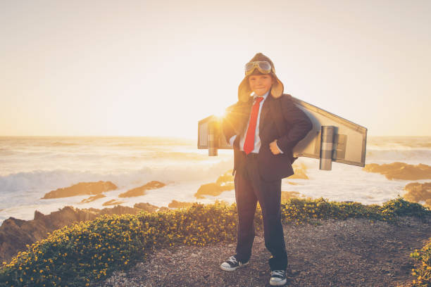 istock Business Boy with Jet Pack in California 904944410