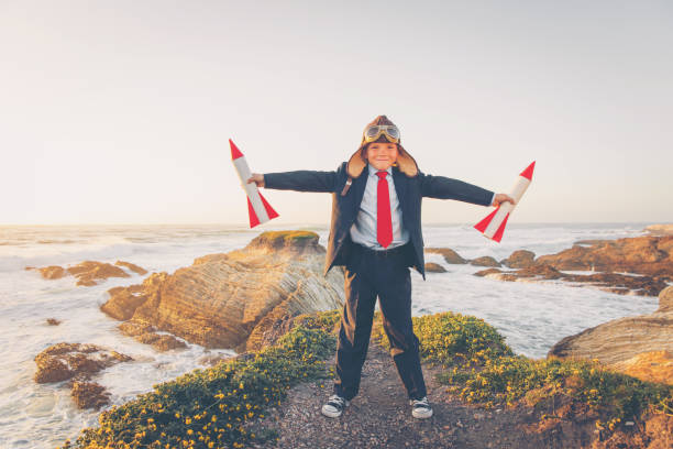 istock Business Boy with Rockets in California 904944504
