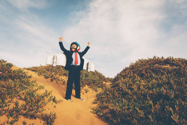 istock Business Boy with Jet Pack in California 904944724