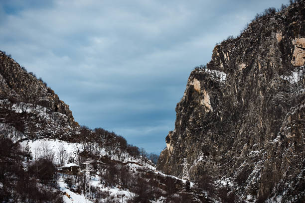 istock Beautiful winter landscape with cloudy blue sky 904951394
