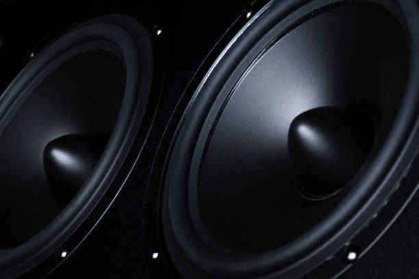 istock Dark speaker, loudspeaker, part of the music column 904951878