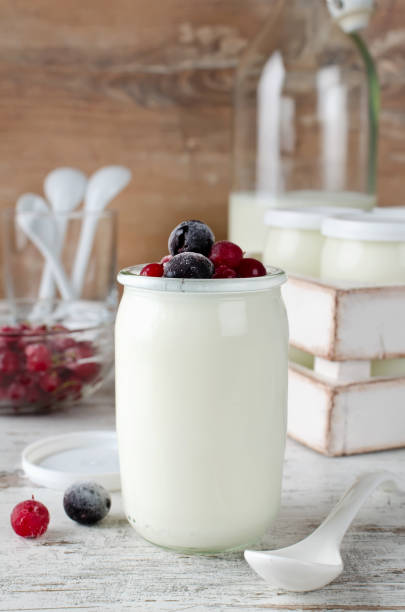 istock Fresh natural homemade organic yogurt with berries 904958308