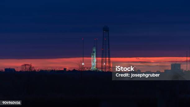 T1 Hours To Launch Of The Orbital Atk Antares Launch Vehicle Stock Photo - Download Image Now
