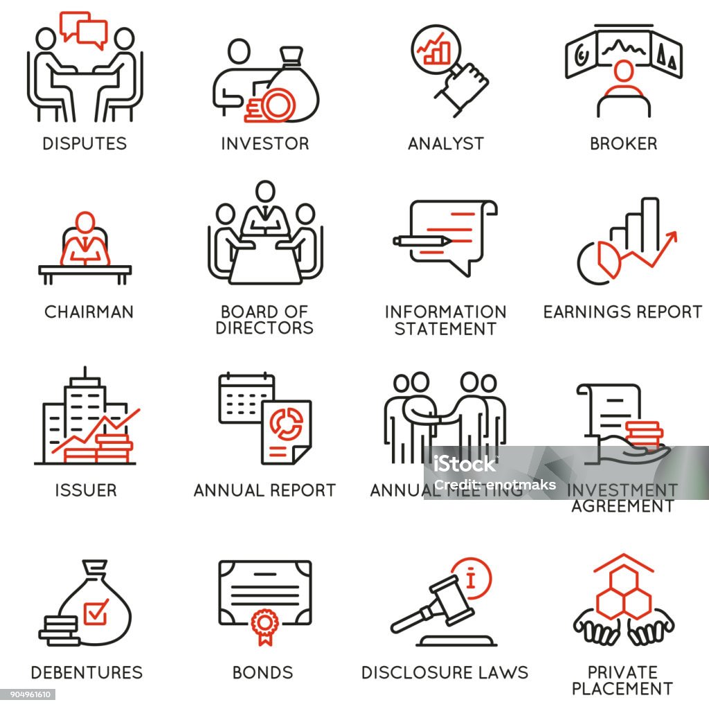 Team work and stakeholders icons - part 2 Vector set of linear icons related to business process, team work, human resource management and stakeholders. Mono line pictograms and infographics design elements - part 2 Icon Symbol stock vector