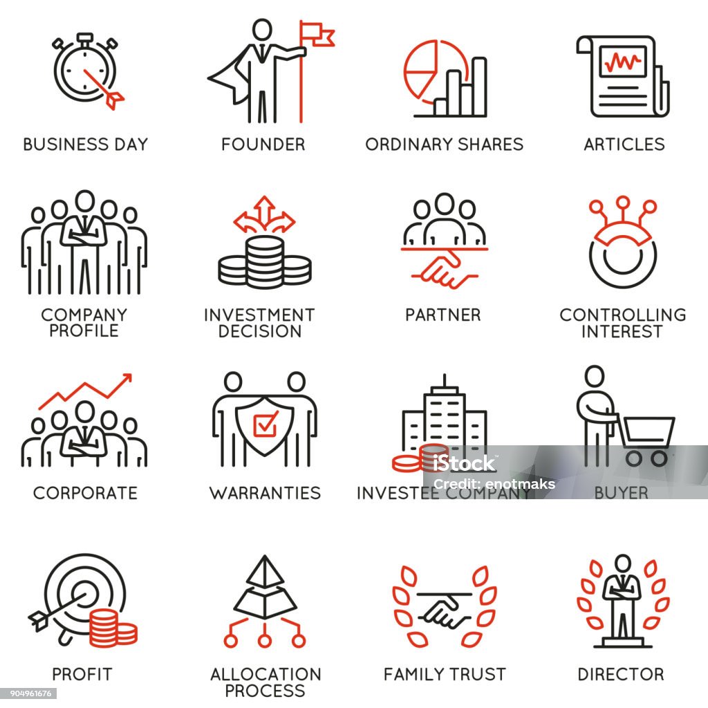 Team work and stakeholders icons - part 5 Vector set of linear icons related to business process, team work, human resource management and stakeholders. Mono line pictograms and infographics design elements - part 5 Icon Symbol stock vector
