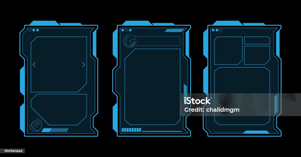 Futuristic Loading Interface Loading Application interface Border - Frame stock vector