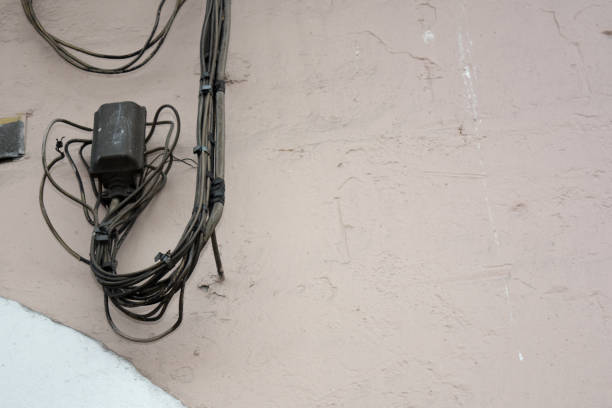 istock Horizontal View of an old Electric Junction Box On a Wall 904965988
