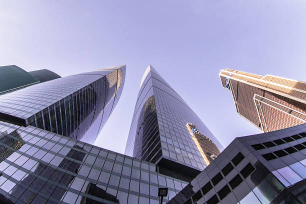 istock Low angle view of modern skyscrapers 904968792