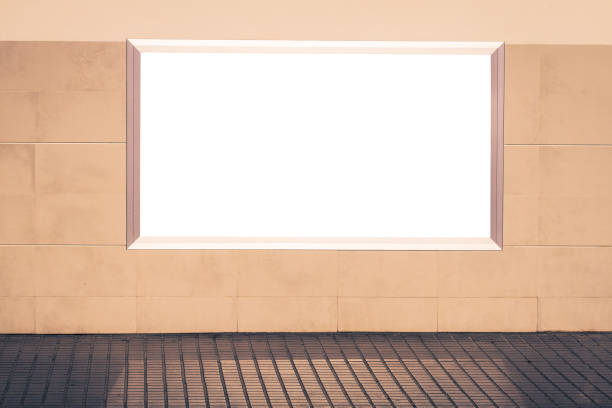 istock Blank mock up of store street showcase window 904976178