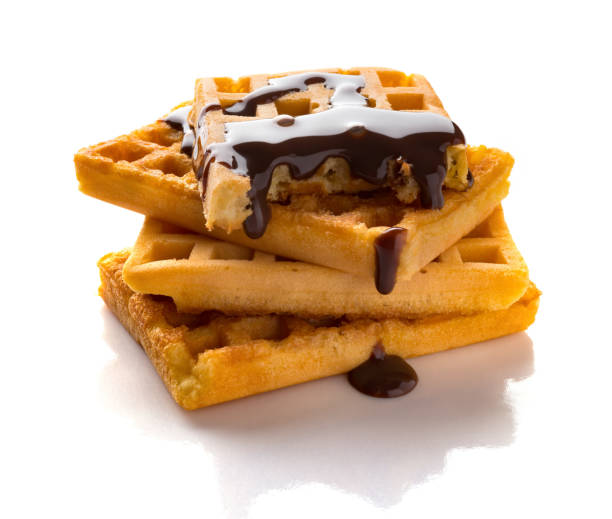 istock side view waffles with liquefied chocolate on a white background 904979954