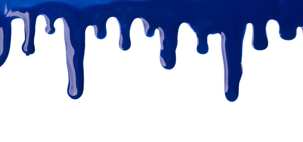 istock Blue paint, a sample of cosmetics nail polish isolated on a white background 904981214