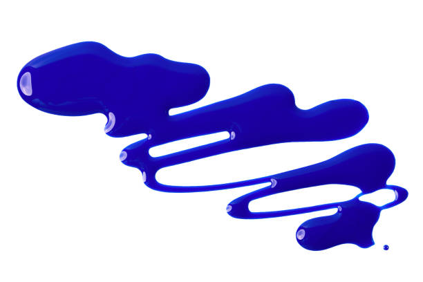 istock Blue paint, a sample of cosmetics nail polish isolated on a white background 904981220