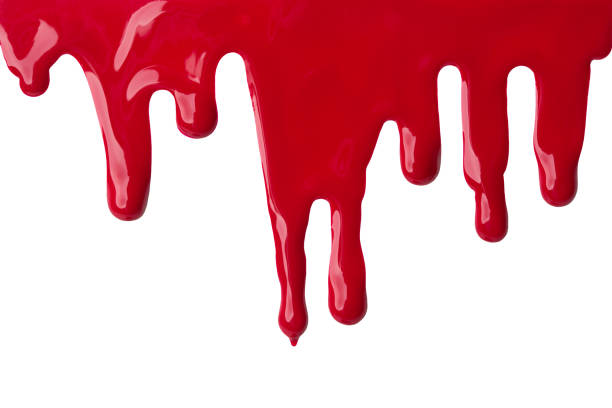 istock Red paint, a sample of cosmetics nail polish isolated on a white background 904981274