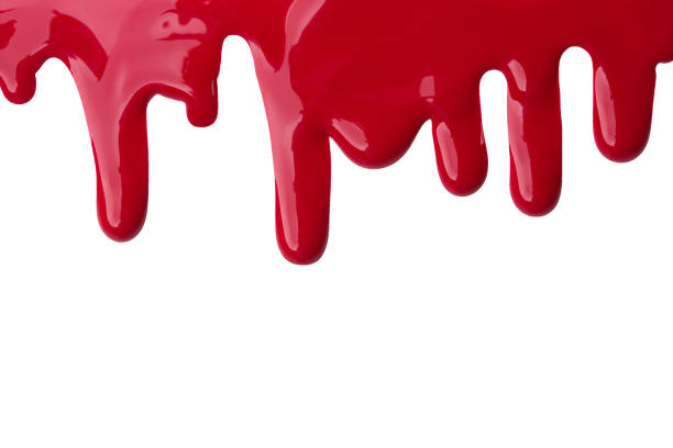 istock Red paint, a sample of cosmetics nail polish isolated on a white background 904981348