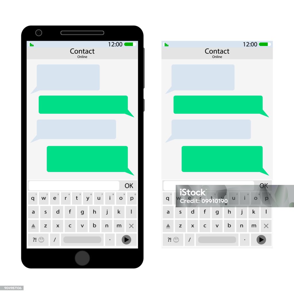 Messenger Interface For Smartphone Stock Illustration - Download Image ...