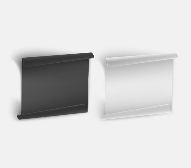 istock Black and white Paper sheet template. Isolated on white. A sheet of paper for your notes, vector eps 10 illustration 904990672