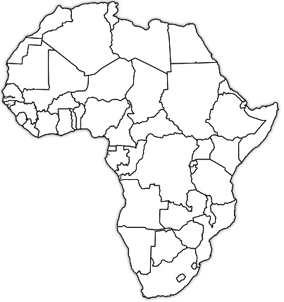 political map of africa with national borders