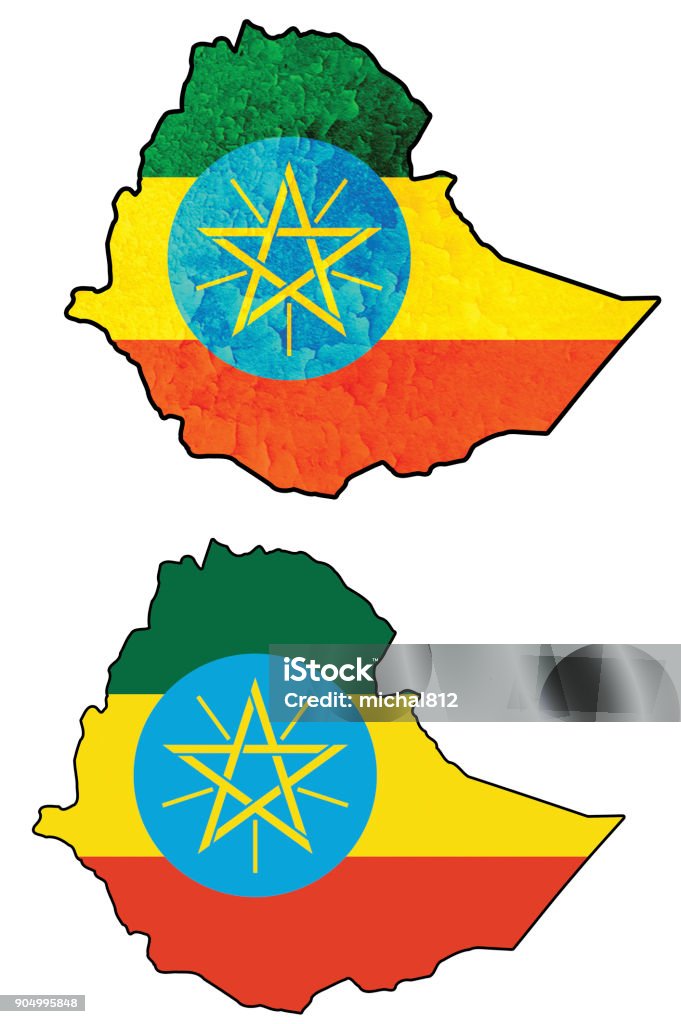 Flagge auf dem Gebiet der ethiophia - Lizenzfrei Afrika Stock-Foto Flagge auf dem Gebiet der ethiophia - Lizenzfrei Afrika Stock-Foto