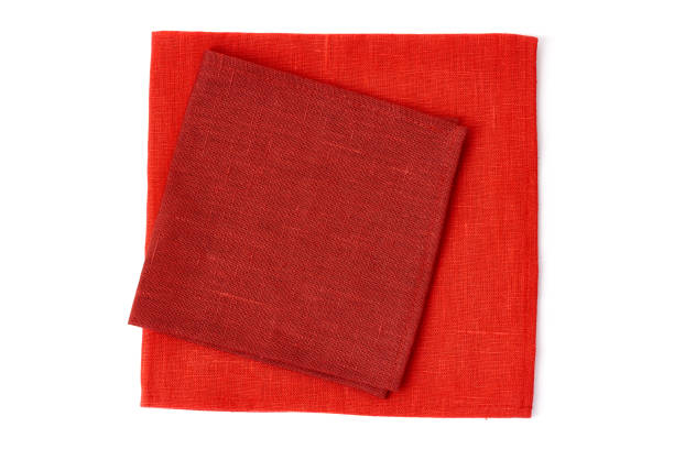 istock Two red napkins on white 904999798