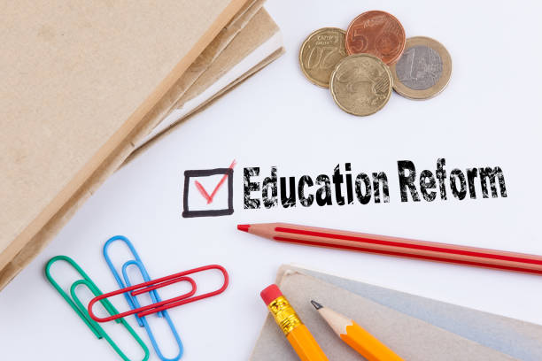 istock education reform. Questionnaire with red cross on the white paper 905004474