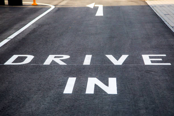 istock Drive In lettering in Germany means Drive Thru 905010804