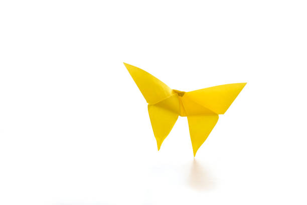 istock Single Origami Springtime Yellow Butterfly 905014896