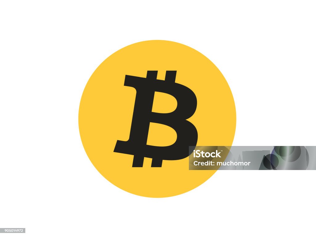 Bitcoin Monogram Bitcoin Crypto Currency Blockchain Flat Logo A Colored Triangular ...