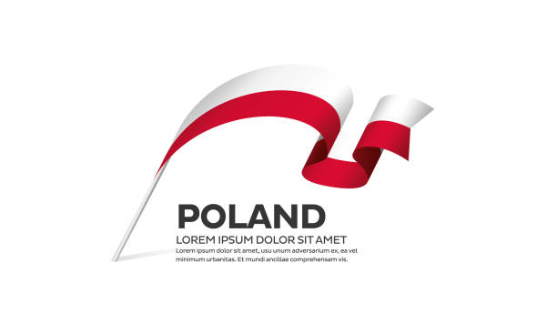 польша флаг фон - polish flag stock illustrations