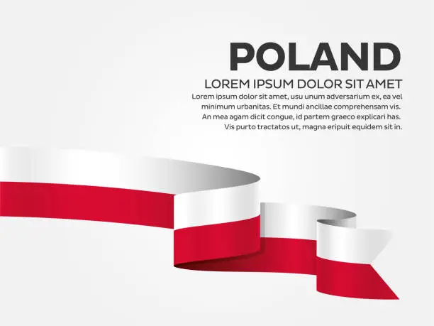 Vector illustration of Poland flag background