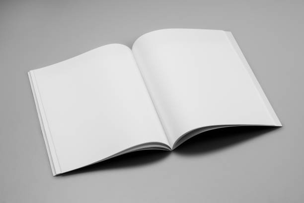 istock Mock-up magazines, book or catalog on gray table background. 905028598