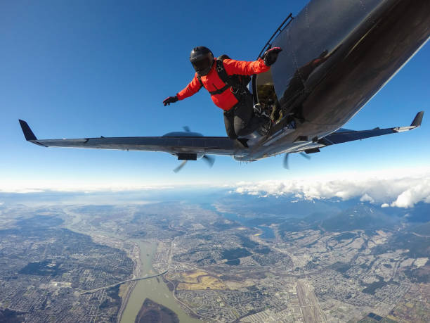 istock Jump out of the Airplane 905045092