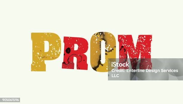 Prom Concept Colorful Stamped Word Illustration Stock Illustration - Download Image Now - Prom, Typescript, Dancing