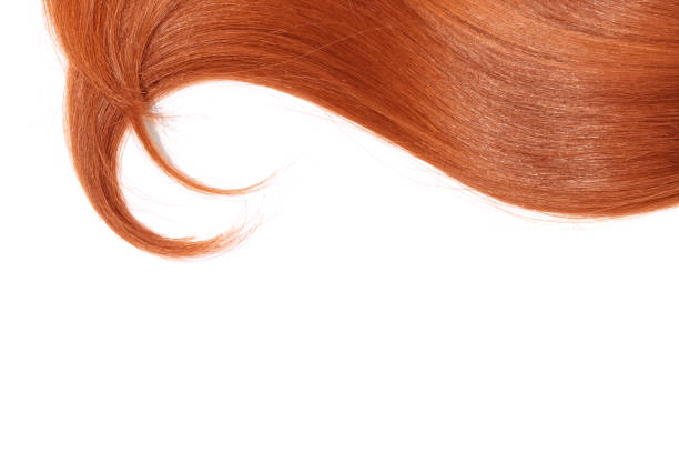 istock Red natural hair on white background 905064884