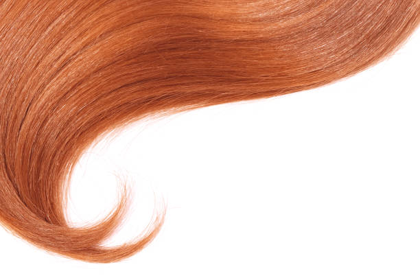 istock Red natural hair on white background 905064922