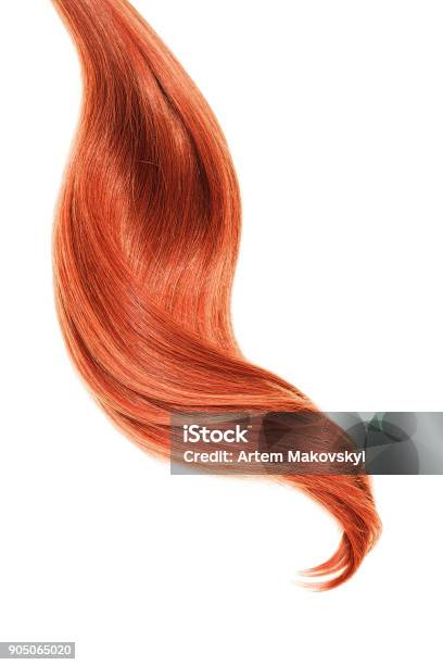 Red Natural Hair On White Background Stock Photo - Download Image Now - Hair,  Highlights - Hair, Colors - iStock