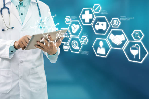 istock Doctor with Health Insurance Modern Interface Icon 905072382
